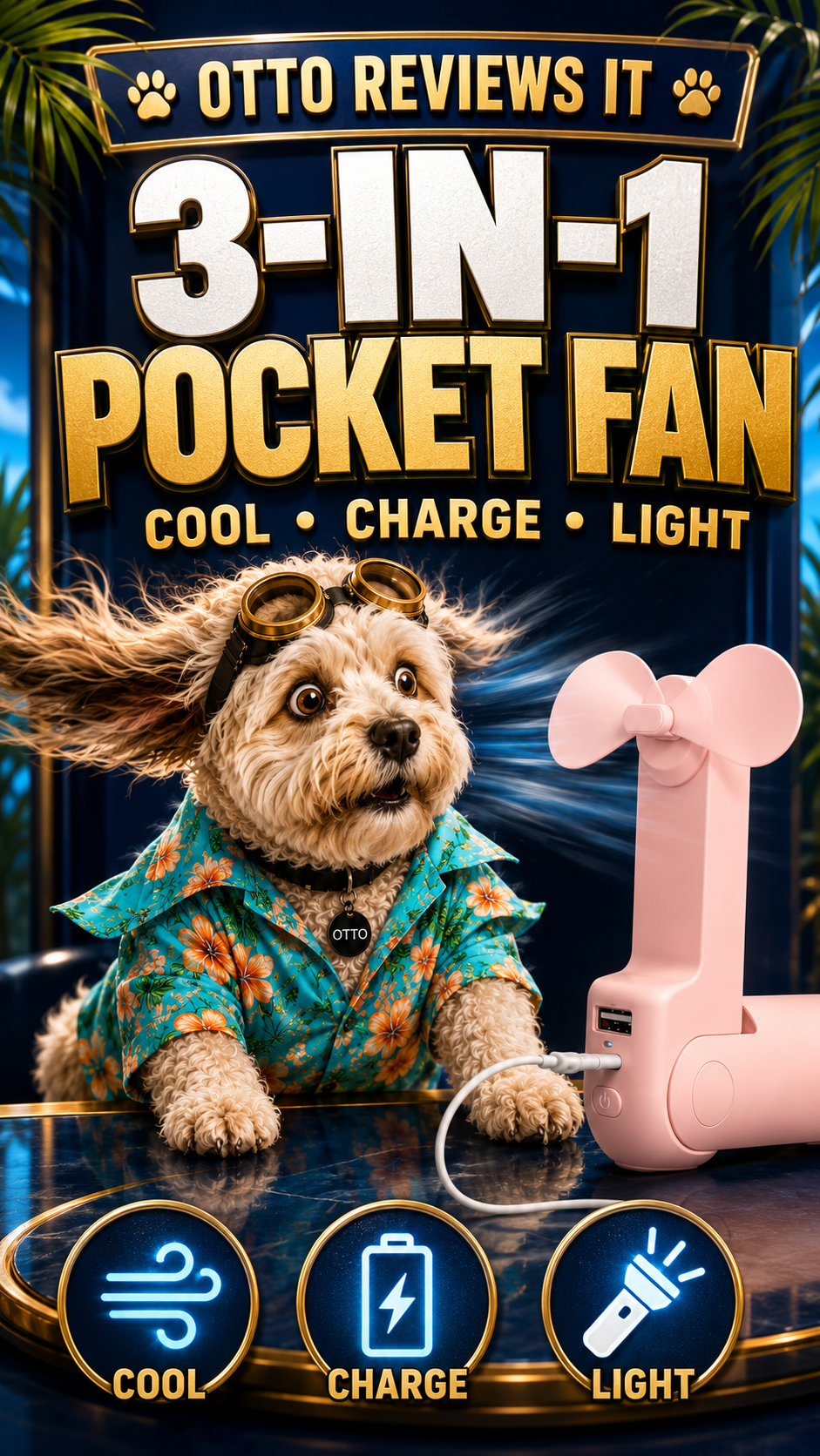 Otto Reviews It — JISULIFE 3-in-1 Portable Fan Review: Fan, Power Bank & Flashlight