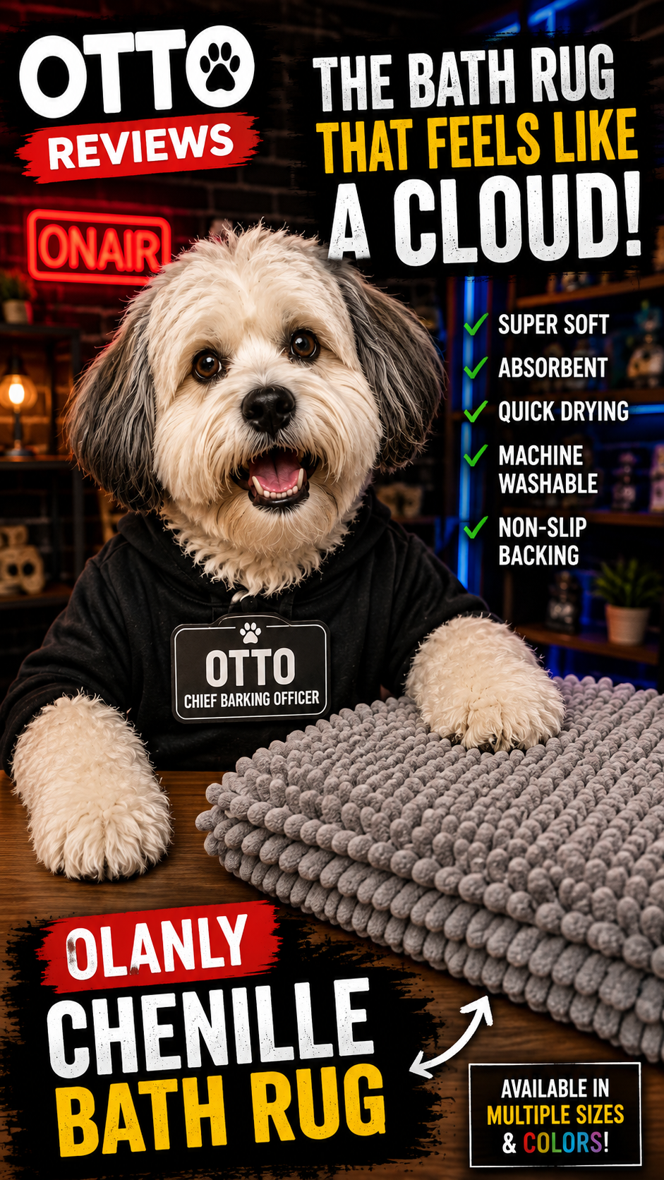 Otto Reviews It — Is This Bath Rug Basically a Cloud? OLANLY Chenille Bath Rug Review