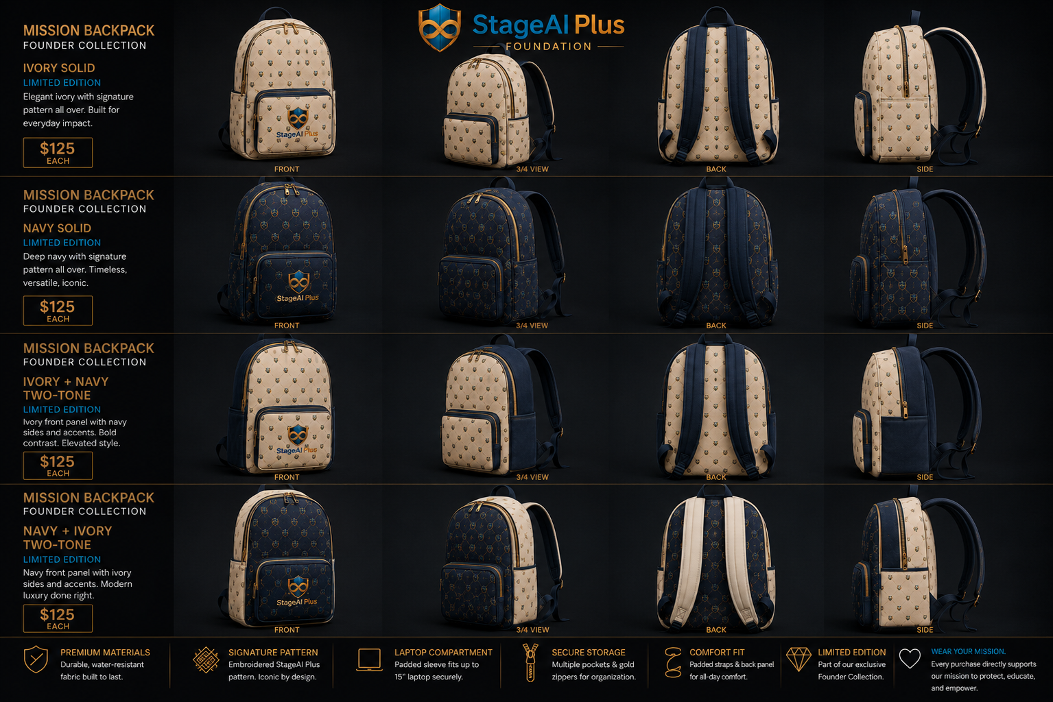 Infinity Backpack – Ivory Edition