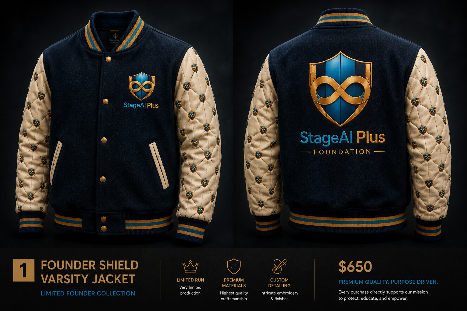 Founder Shield Varsity Jacket