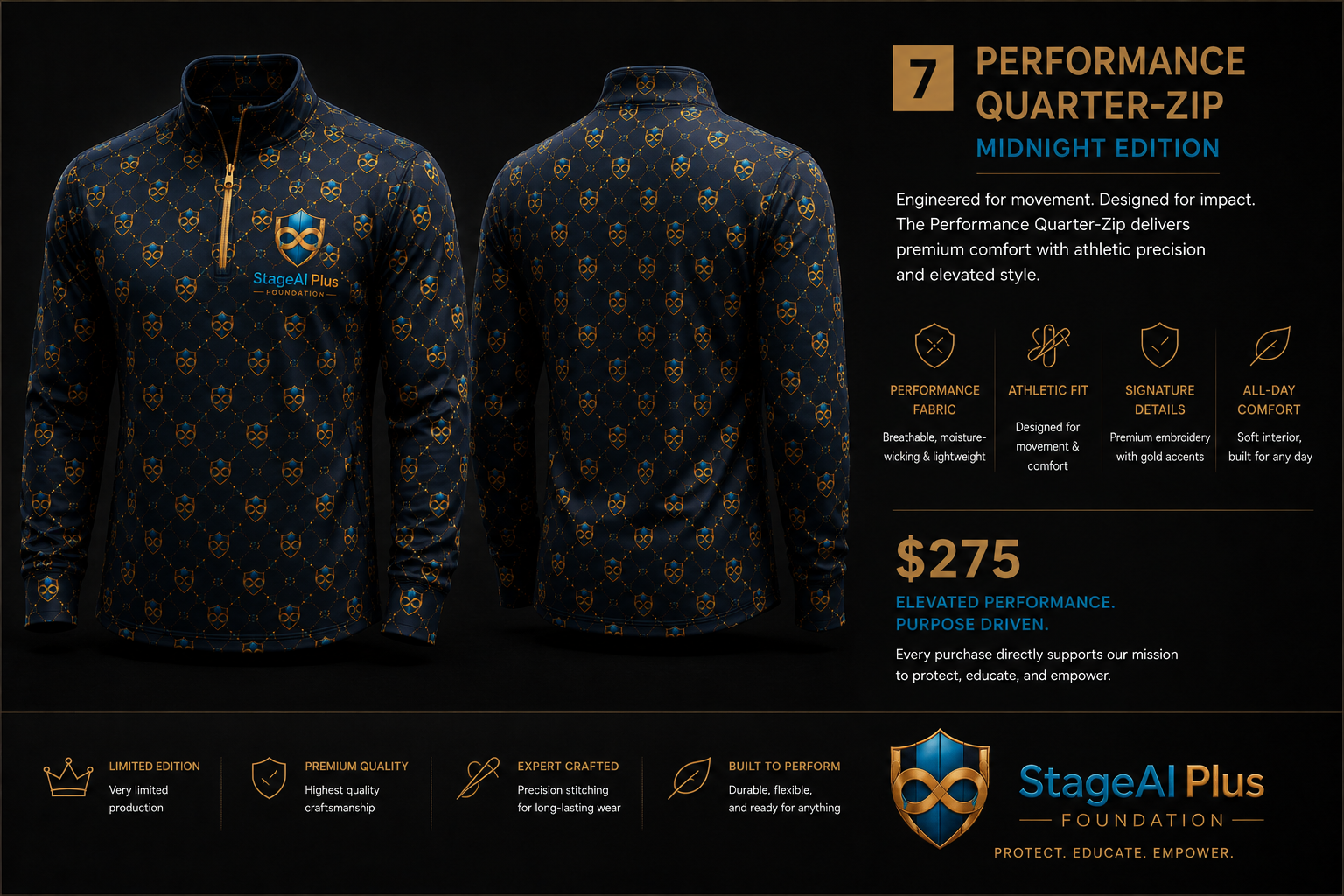 Performance Quarter-Zip – Midnight Edition