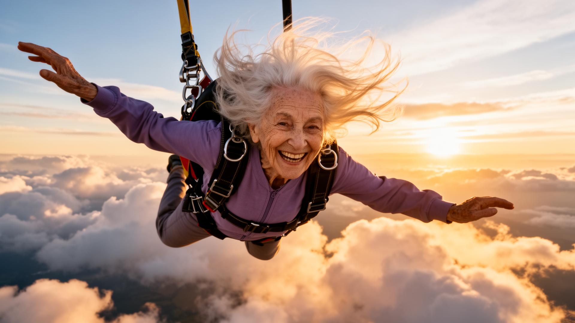101 years old. One bucket-list jump.